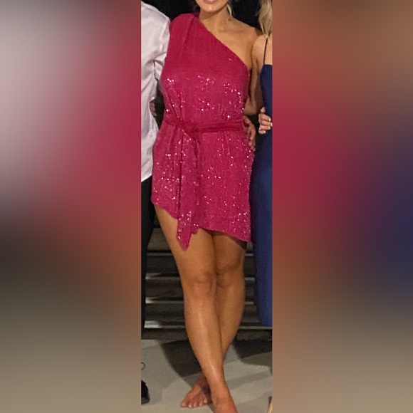 Retrofete Ella dress sequin XS in Hot Pink - Picture 10 of 10